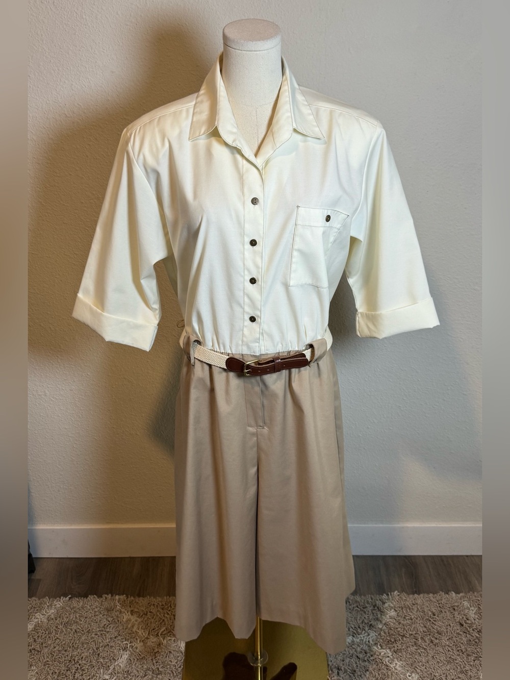 Willi of California Vintage Belted Culotte Jumper One Size